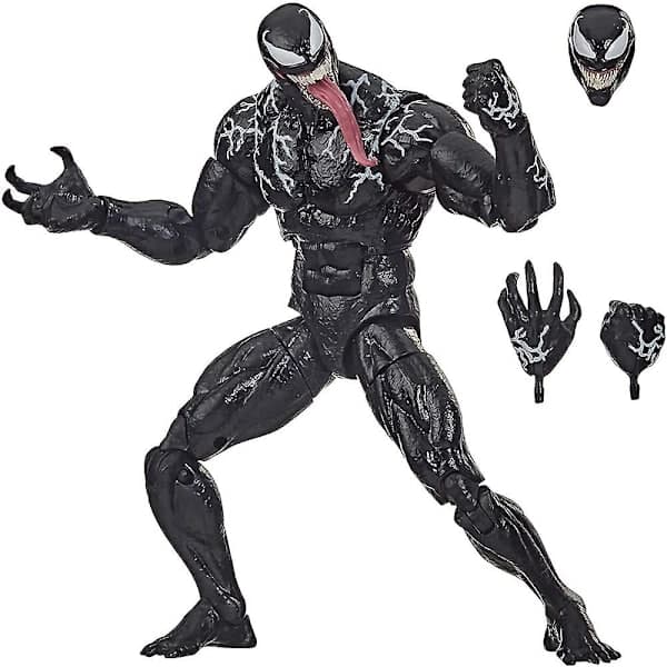 Marvel Venom Action Figure, Movable Joints Toy Figures Venom Collectible Model with Replaceable Accessories Gift for Fans