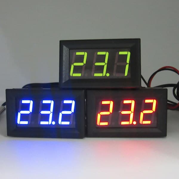 50~110 C För DC 12V Digital LED Termometer Bil Temperaturmätare Panel Me Blå Blue