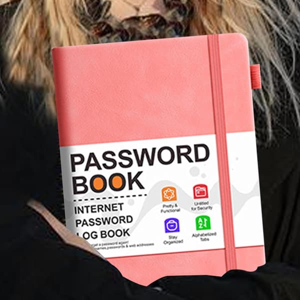 Password Address Book - Secure Website Password Book with Alphabetical Tabs | Account Details, Website Login Notebook Pink