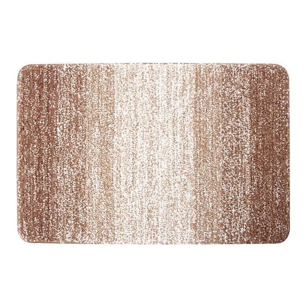 Badeværelsesmåtte, blød og fluffy mikrofiber brusemåtte skridsikker, maskinvaskbar - Gradient Brun