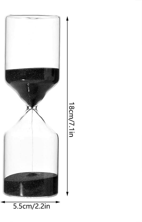 Timeglas, cylinderform 30 minutter sandglas sandtimer glas boligindretning fødselsdagsgave