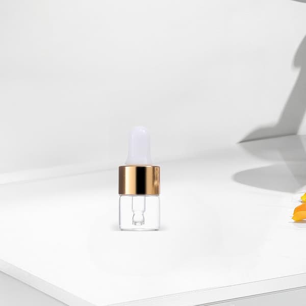 Glasdroppflaskor med läckagesäker försegling 25 st 1 ml Resevänlig liten provlock för eterisk olja och vätskeförvaring