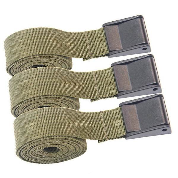 3-pack Spännband Praktiska Lastspännband Hållbara Campingspännband Olivgrön 100xx2.5cm Olive Green 100xx2.5cm