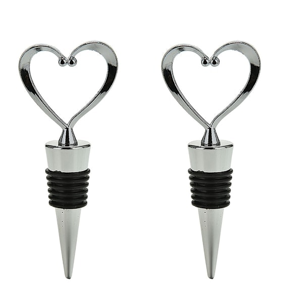 st Silver Wine Stoppers - Heart
