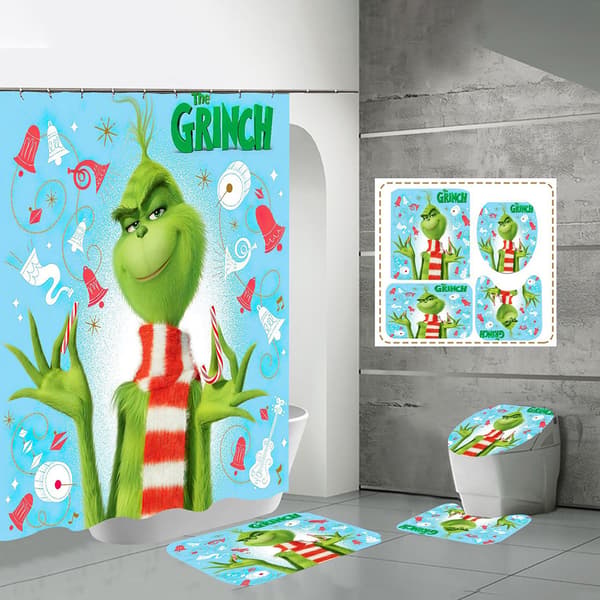 Set med 4 Stole Christmas 72 x 72 tum duschdraperi med An