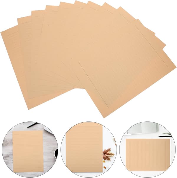 A4 Linjerat Kraftpapper Skrivpapperspaket, 100 Ark Brevpapper