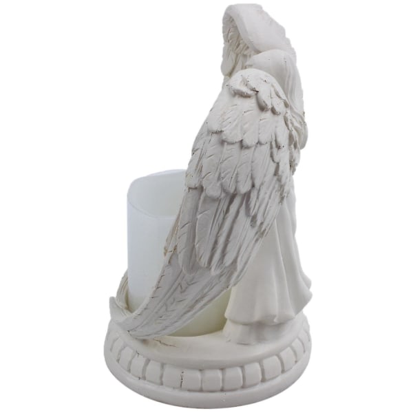Kreativa Resin Angel Figurines Elektronisk Ljusstake Hantverk Heminredning Angel Miniatyr Candle Hold
