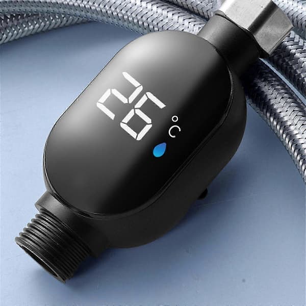 Vanntett dusjhode med temperaturdisplay, termisk sensor dusjhode, hjemmebruk 1 stk 1pcs