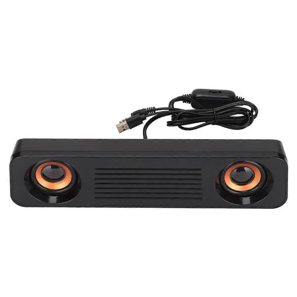 Wired Speaker 3.5mm Plug HiFi Stereo Subwoofer USB Powered Portable Desktop Speaker Long Speaker for TV Computer Laptop