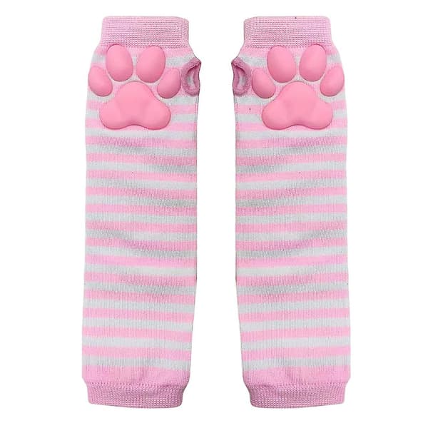 Kawaii Kattepote Luffer Søde Bløde 3D Tåbønner Fingerløse Handsker Katteklo Puder Ærmer Kat Cosplay Tilbehør (F744)