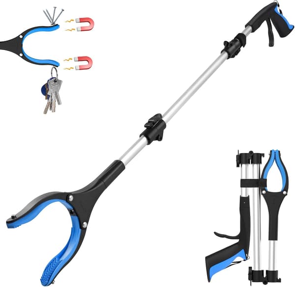 Grabber Reacher Tool, Reaching Aid for Adults, Disabled, and Elderly, Heavy Duty Grabber Stick, Blue[ht]