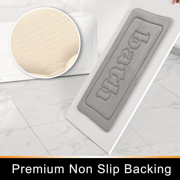 Memory Foam Bath Mat, Bathroom Mat, Non-Slip Floor Mats, Super Absorbent Bath Mat, Quick Drying, Machine Washable Bathroom Mat Grey 50*80cm 50*80cm grey