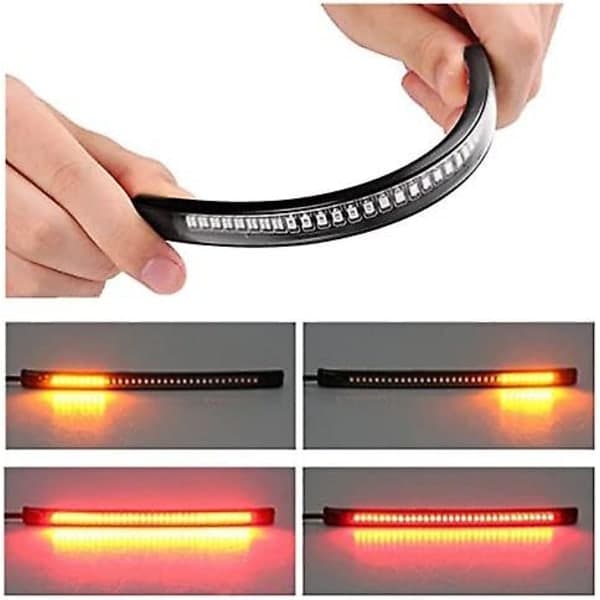 48 LED-bremselys til motorcykel, bil, cykel, blinklys, 12 V