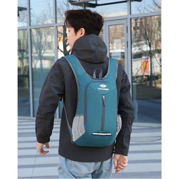 Small Ultralight Waterproof Foldable Backpack 16L Hiking Foldable Outdoor Portable Travel Sports Backpack, Black