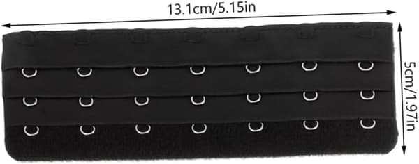 8 stk BH-forlengere 7 kroker BH-ryggforlenger i rustfritt stål Elastiske undertøyforlengelsesspenner