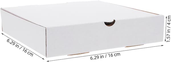 Återanvändbara korrugerade pizzakartonger 6 tum vit kraftpapper 30-pack ugnssäkra take away-förpackningar