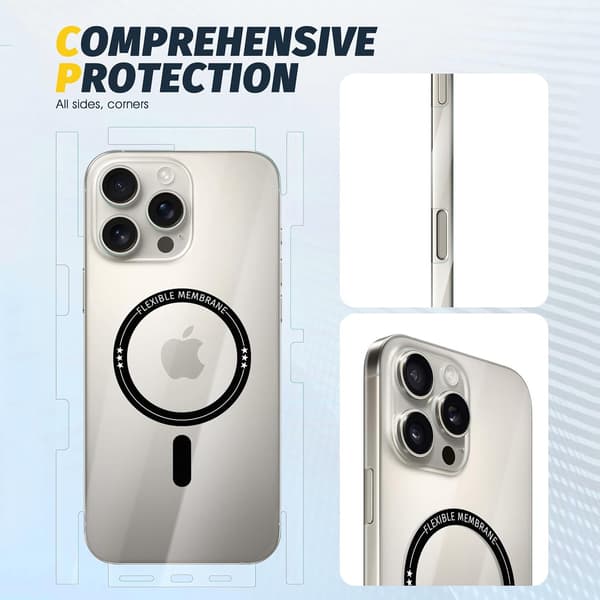 360° Full Protection Matte Back Film compatible with iPhone 15 Pro Max