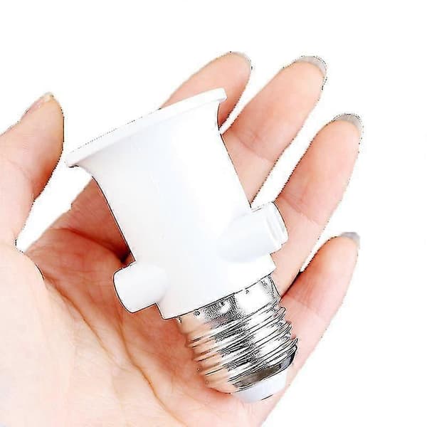 3x AC100-240V E27 Pæreadapter Lampeholder Base Stik Konvertering Med EU-stik-AX
