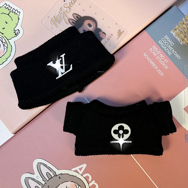 1 LABUBU-dräkt, V:s svarta set (mössa + tröja)^^ou 5