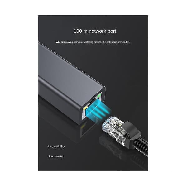 TV Ethernet-adapter TV 4K Stick USB-C til RJ45 LAN-netværksadapter med USB 2.0 strømkabel til Powe