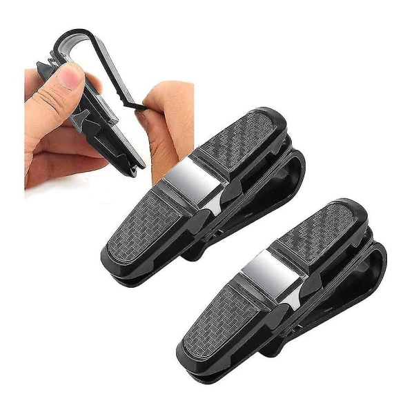 2pcs Glasses Holder Car Glasses Storage,sunglasses Holder Car Double Sided Glasses Holder With Card Card Clip Car Accessories