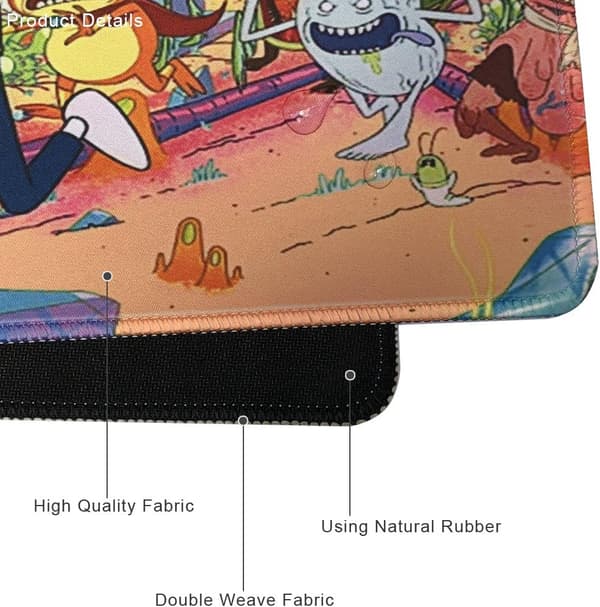 Gaming Musematte 90x40cm Stor Databordmatte Kontormusematte Sklisikker Gummibase Vanntett Sydd Kant