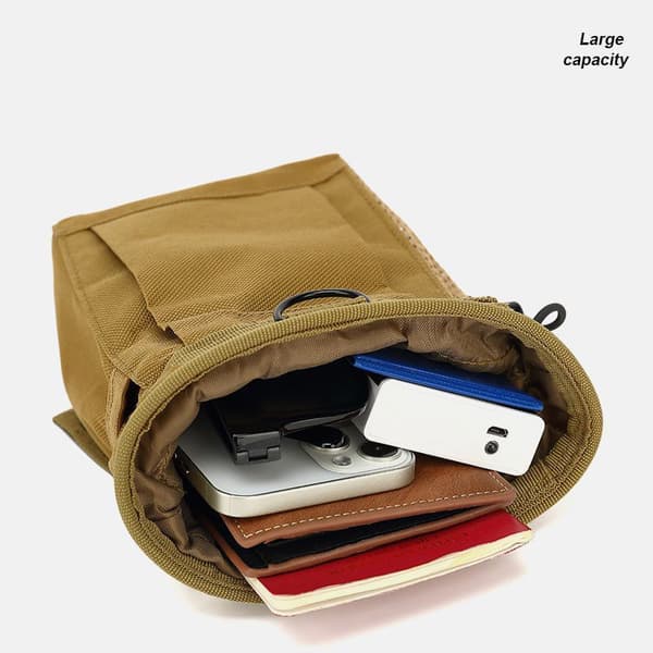Tactical Molle Pouch, Compact EDC Organizer Khaki Khaki Khaki