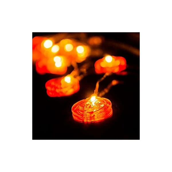 Utendørs solcellelys - 3 m - 20 LED - for Halloween, hage, ferie, høst - varmt lys