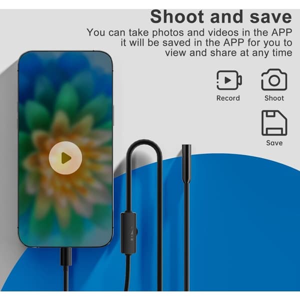 Applicable for iPhone Endoscope, Inspection Camera with 8mm Lens for, Chas3.5m Semi-Rigid Inflatable Boats