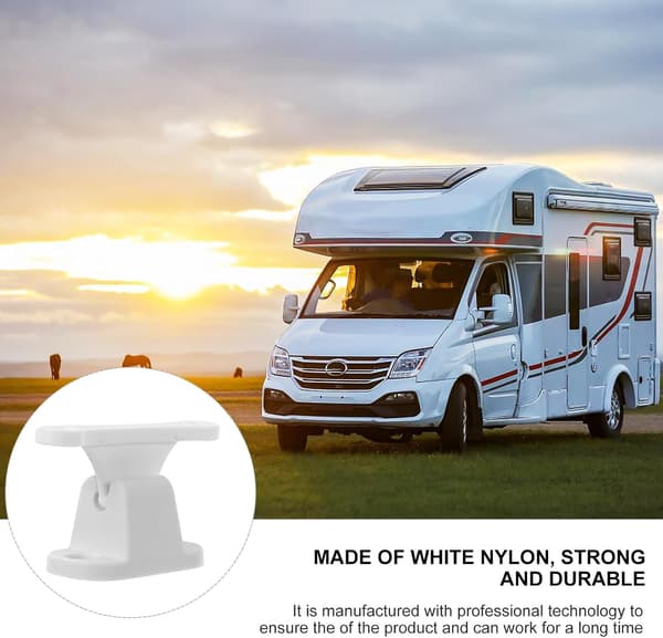 Campingvognsdørlås T-formet 2 stk hvid nylon dørholder stop til autocamper campingvogn trailer