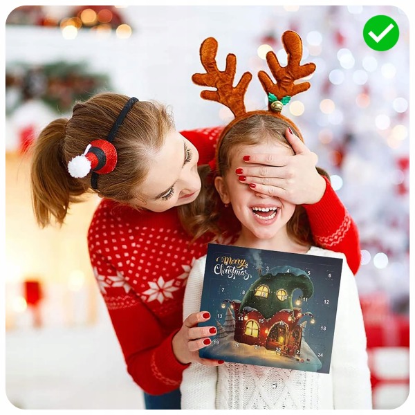 Jule-diy-nedtællingskalender Smykker Armbånd Armbånd Blind Box Smykkevedhæng 24 stykker Udsøgt vedhæng