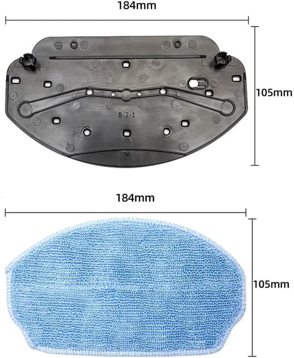 Reservemoppfeste og mikrofiberpute BR150/BR151 robotmoppbruksenhet for MAMNV støvsuger 1 Mop Bracket+1 Rag