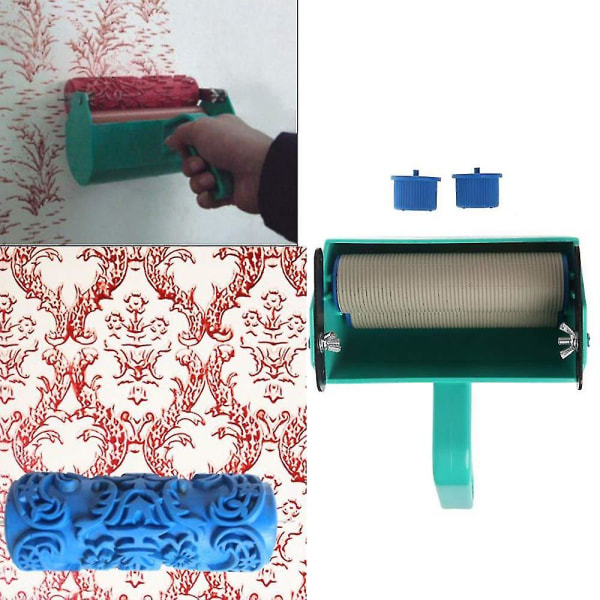 Mönsterpensel Dekorativ texturrulle med präglat plasthandtag med monokrom målningsmaskin