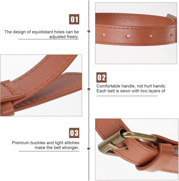 Adjustable Leather Beach Mat Strap for Camping and Travel, Blanket Binding Strap