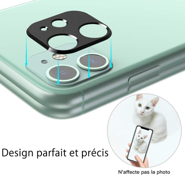 Kameraskydd för baksidan av 11/12Mini, [2 st] The Back Lens Protec
