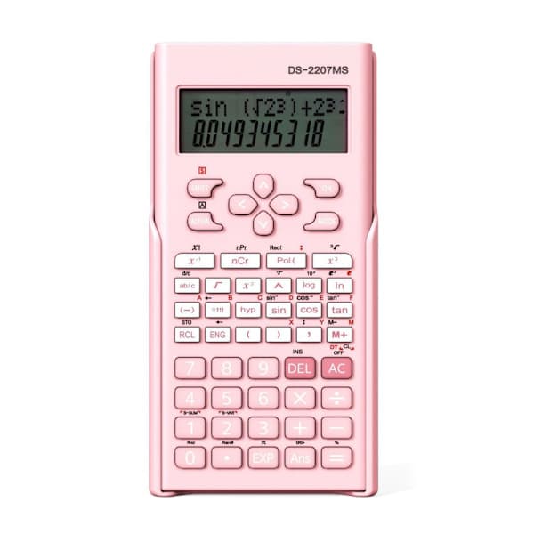 Scientific Calculator with Two-Line Display | Student Functions | Slim and Portable for School and Workplace Pink 0.15