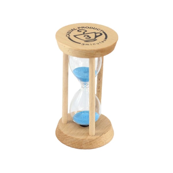 3 Minutes Children Brushing Sand Timer Hourglass Timer Sands Hourglass Home Decoration (blue)Blue5x1