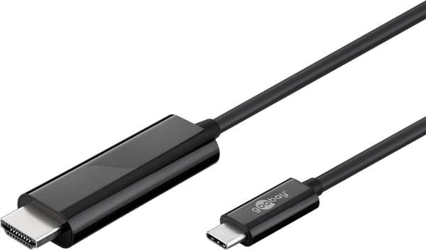 USB-C™ til HDMI™ kabel, 1,8 m, sort Svart