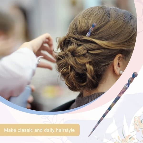 9 stk. hårnåle i acetat, vintage hårnåle, 17,5 cm