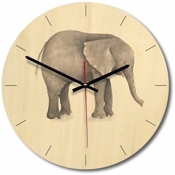 Quartz Wall Clock Original Silent Art Simple Wood Section A