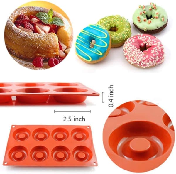 Set med 2 silikonmunkformar, värmebeständiga non-stick-formar (8 hålrum och 18 hålrum)