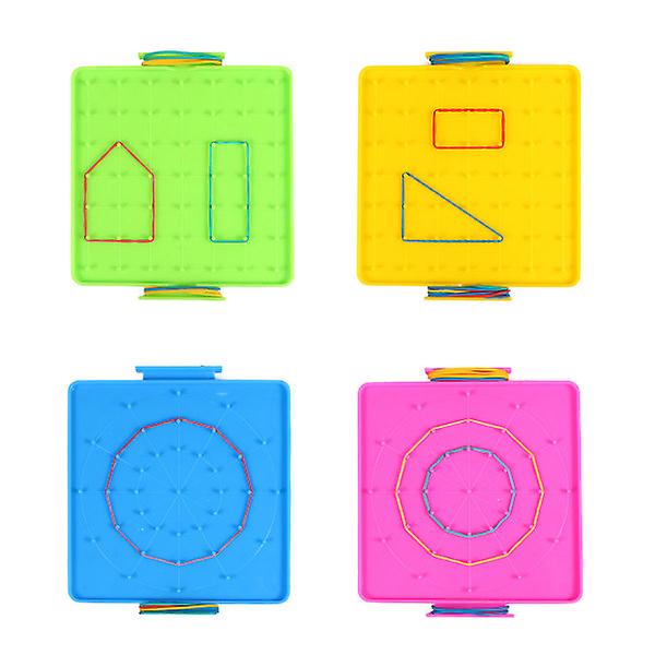 4 stk. Plastik Jord Matematik Læringsværktøjer Kreativ Geoboard Børns Matematik Læringsværktøjer Geoboards 16X14X1CM
