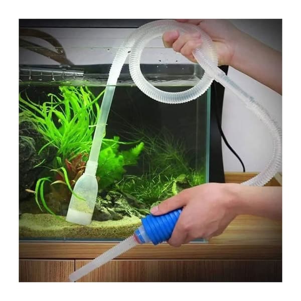 Aquarium Cleaning Siphon, 143 cm Hand Pump for Aquariums and Fish Tanks - Manually Fed (DB)