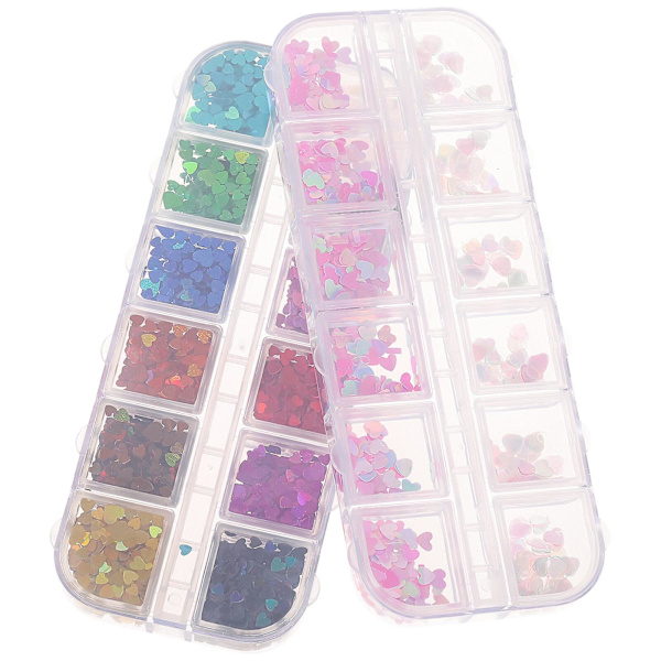 2 Ask Nail Sekvenser Hantverk Nail Art Slice Nail Art Dubbar Lera Nail Art Slices Nail Smycken Charms Blandade Färger 13x5.3cm Assorted Color 13x5.3cm
