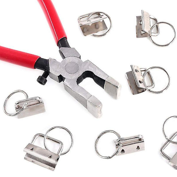 32 Sæt 1 tomme 25 mm Sølv Fob Hardware Med 1 stk. Nøglefob Tang Glasløbende Tang Værktøjer Med Fla