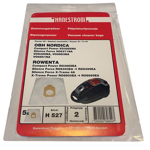 Dammsugarpåsar OBH Nordica Silence Force 5-pack