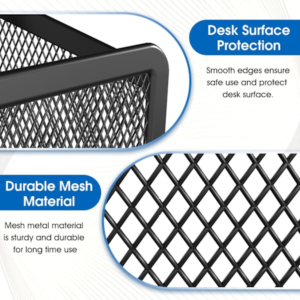 Magnetisk Penneholder, Mesh Blyantsholder til Skrivebordsopbevaring Kurv Organizer Markørholder - 2 Kurve