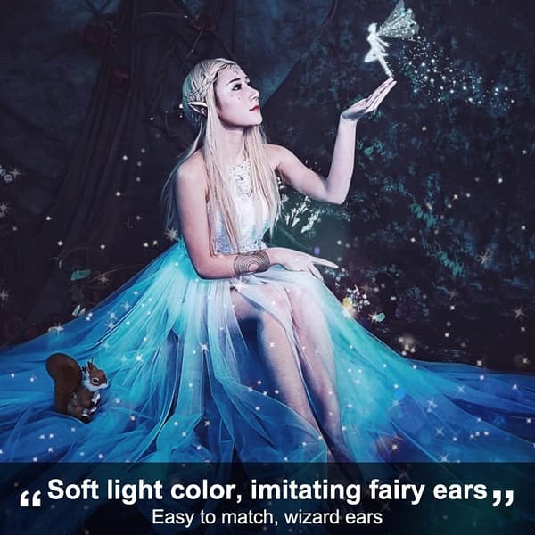 Pair of Elf Ears, Medium and Long, for Party, Vampire, Masquerade, Anime, Costume