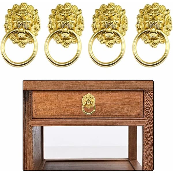 Lion Drawer Handles 8 Pcs Antique Cabinet Knobs Lion Head Drawer Screws