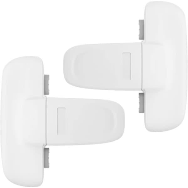 2-pack kylskåpslås för barn, kylskåpsdörrlås för barn, barnsäkra kylskåpslås för kylskåpsdörr frysdörr Vit White